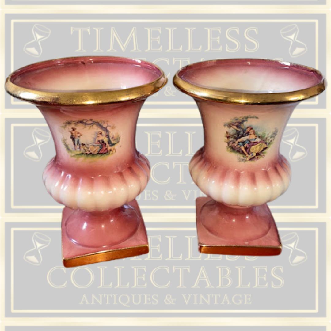 Vintage Ceramic Pair Jardiniere/Vase