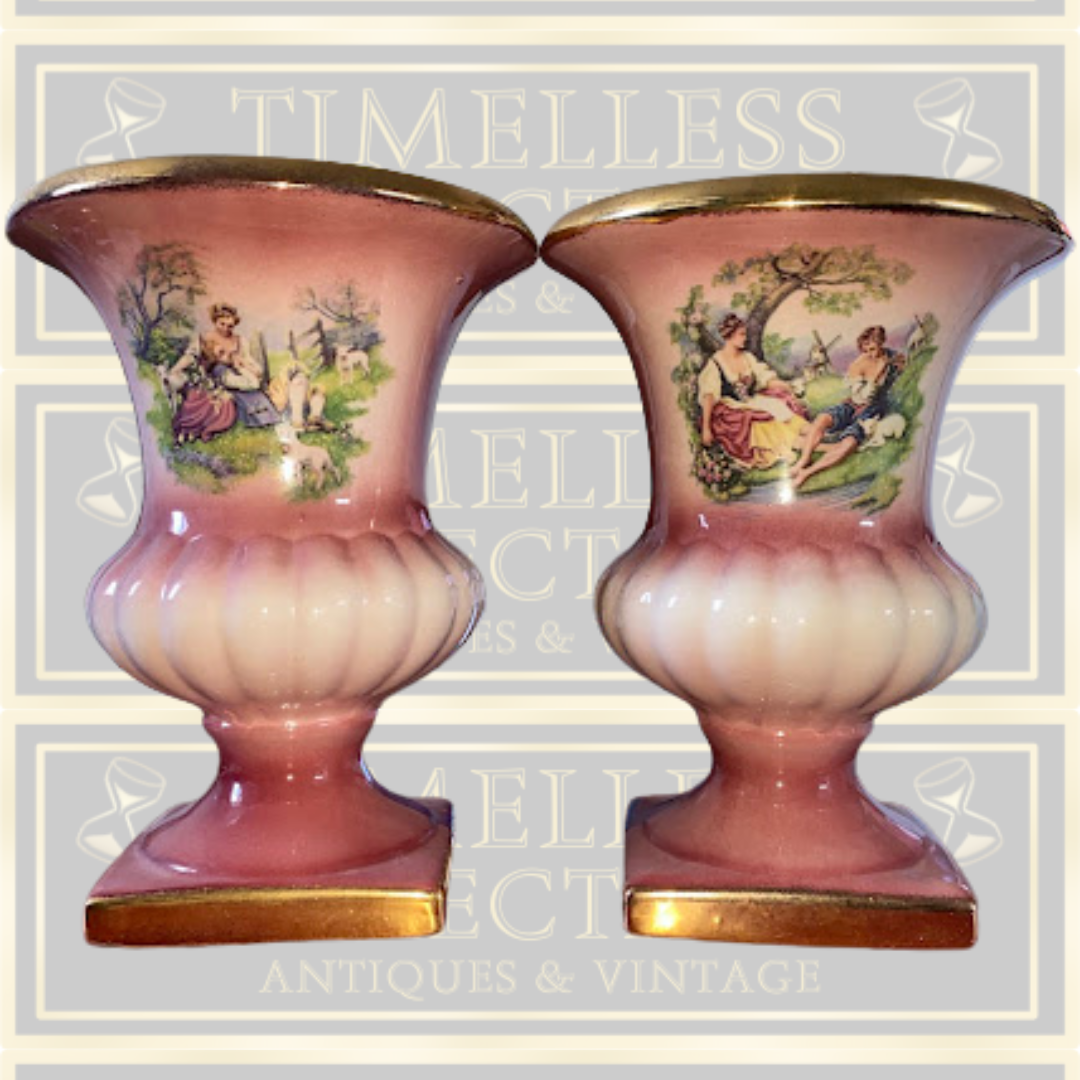Vintage Ceramic Pair Jardiniere/Vase