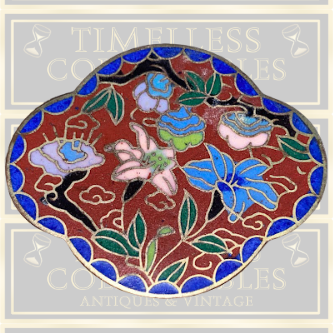 Vintage Chinese Cloisonné Trinket/Pill Box