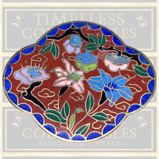 Vintage Chinese Cloisonné Trinket/Pill Box