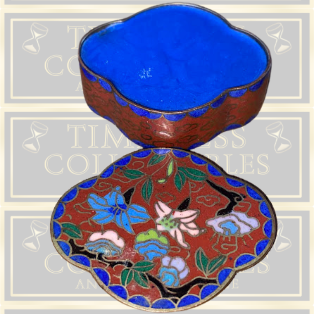 Vintage Chinese Cloisonné Trinket/Pill Box