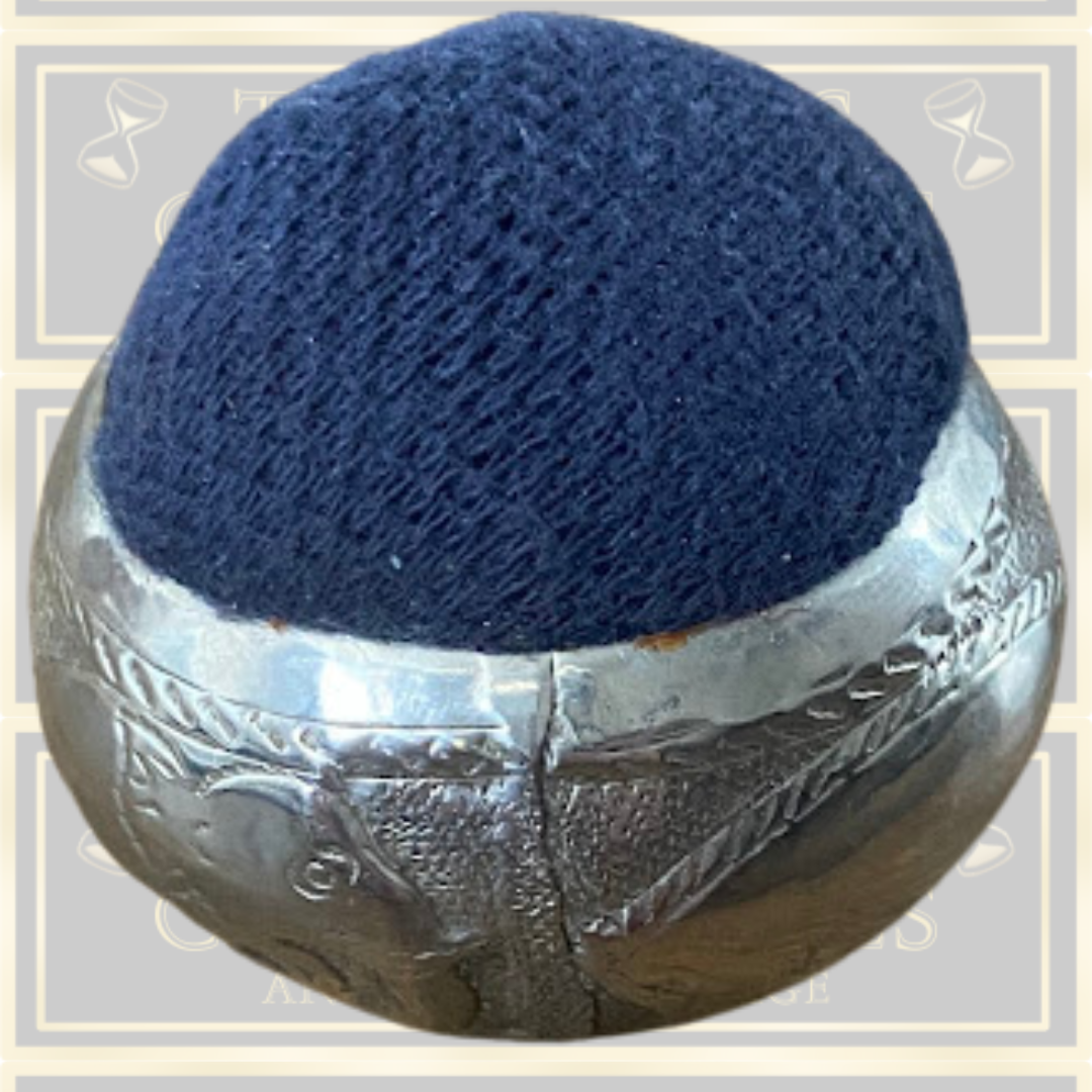 Burmese Silver Plated Elephant Pattern Pin Cushion