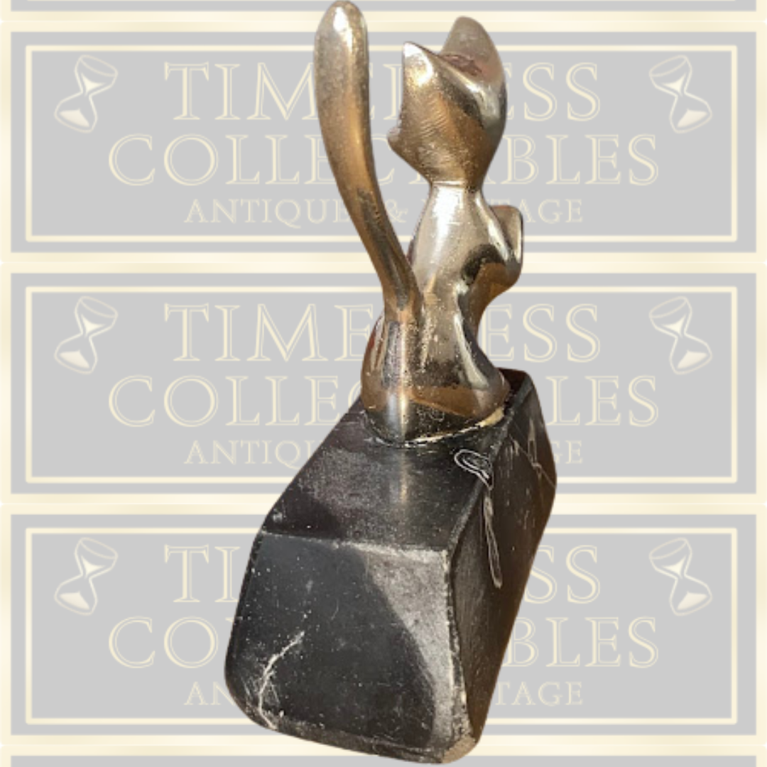 Vintage Silver-Plated Cat Ring Holder