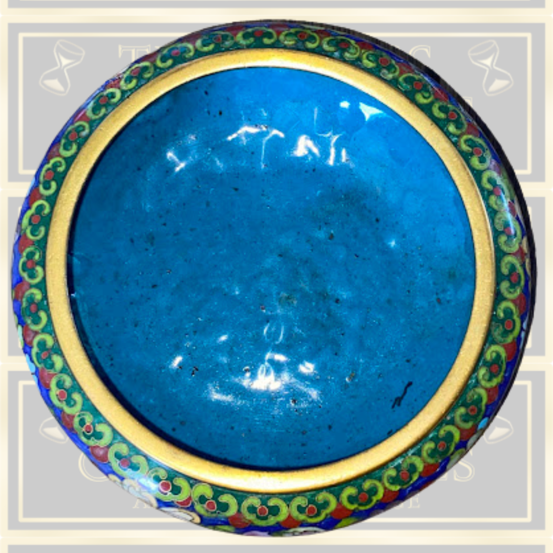 Chinese Antique Cloisonne Enamel Floral Bowl