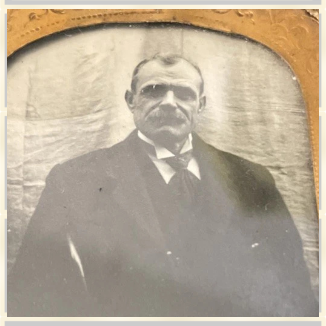 Antique Victorian Daguerreotype Male Portrait Plate c1840's