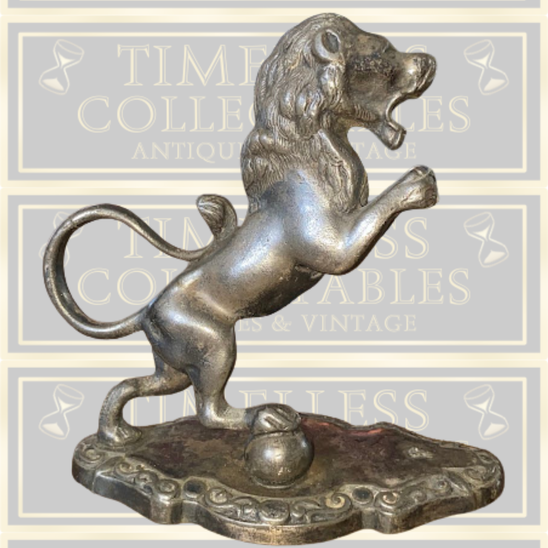 Vintage  Metal Lion Desk Ornament