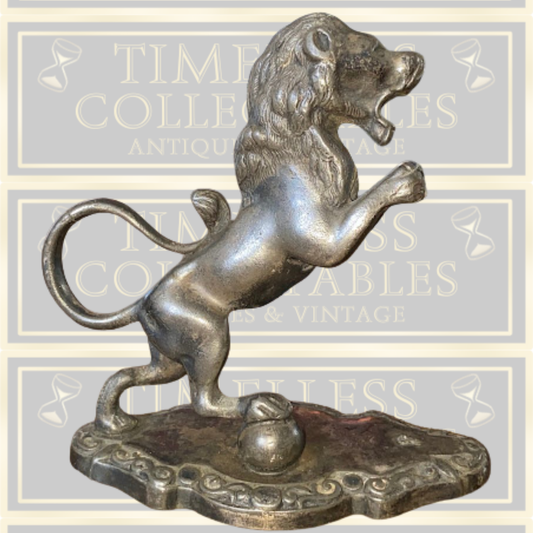 Vintage  Metal Lion Desk Ornament
