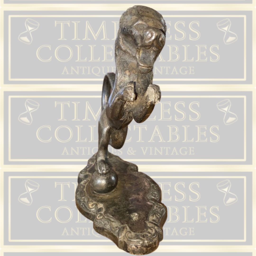 Vintage  Metal Lion Desk Ornament