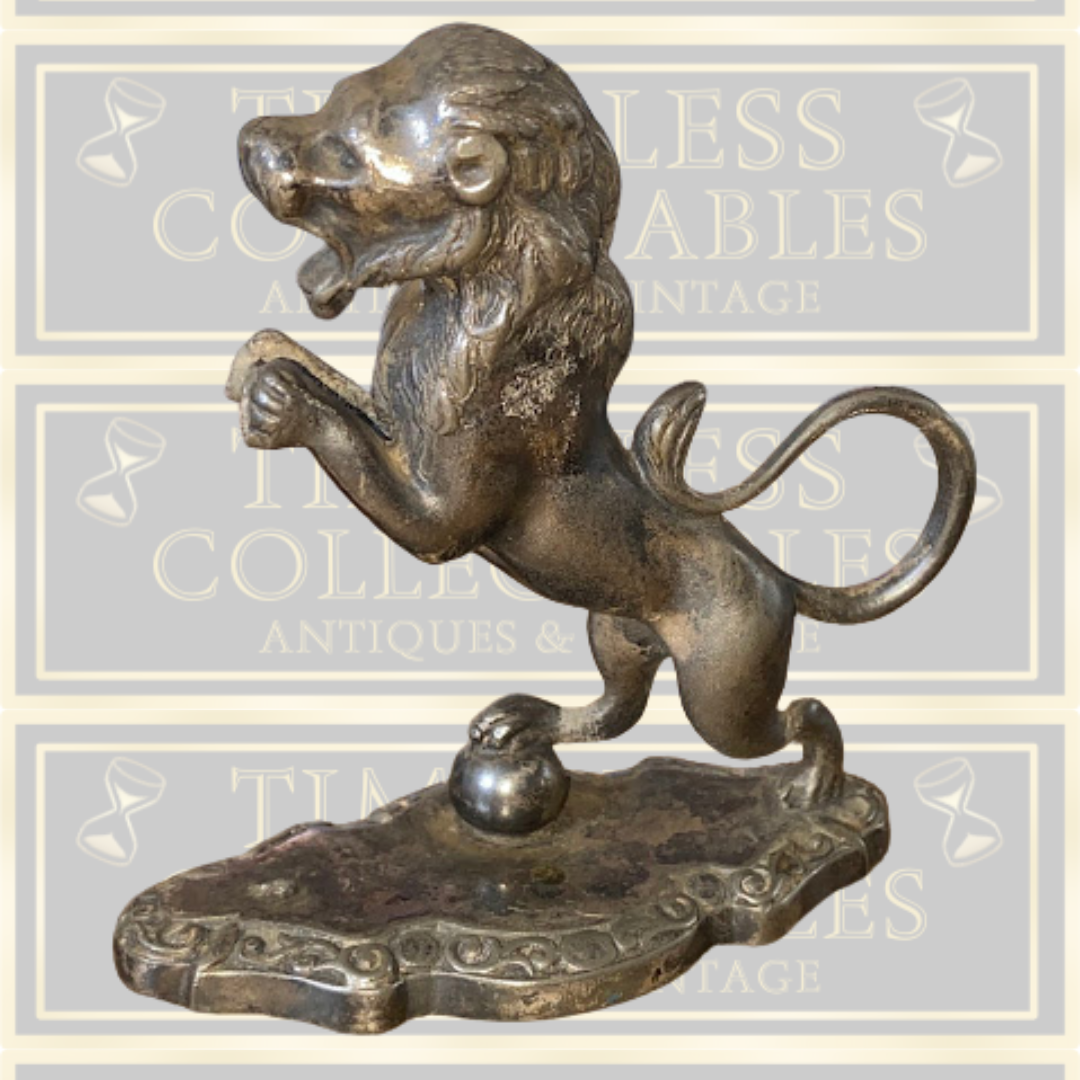 Vintage  Metal Lion Desk Ornament
