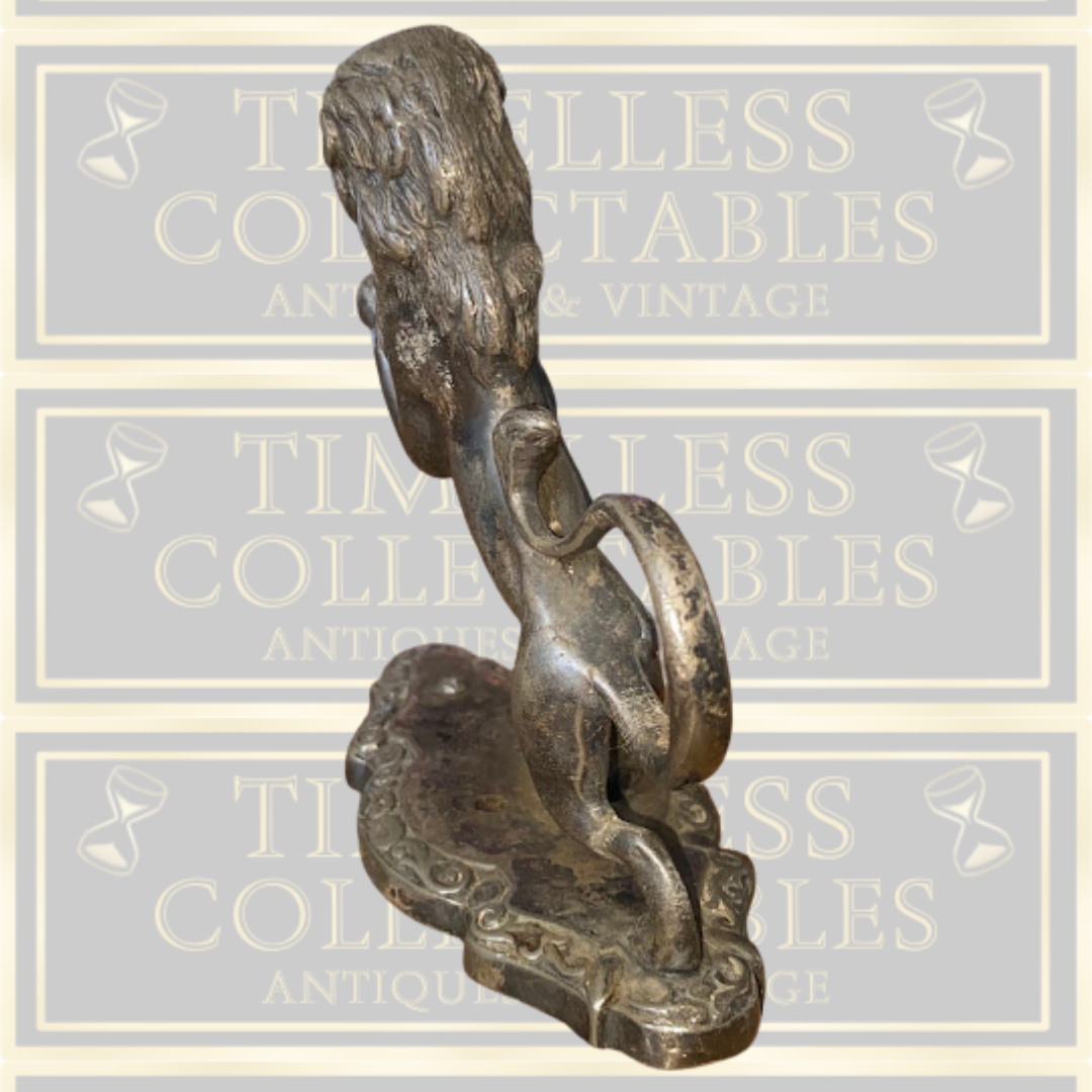 Vintage  Metal Lion Desk Ornament