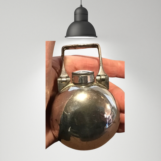 Vintage Round Chrome 1/4pt Hip Flask