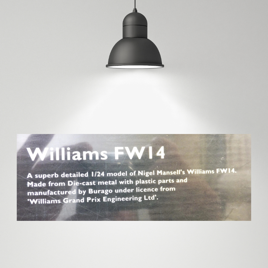 F1 Vintage Nigel Mansell Celebration Pack with Die Cast 1/24 Williams FW14 Car + vhs Video