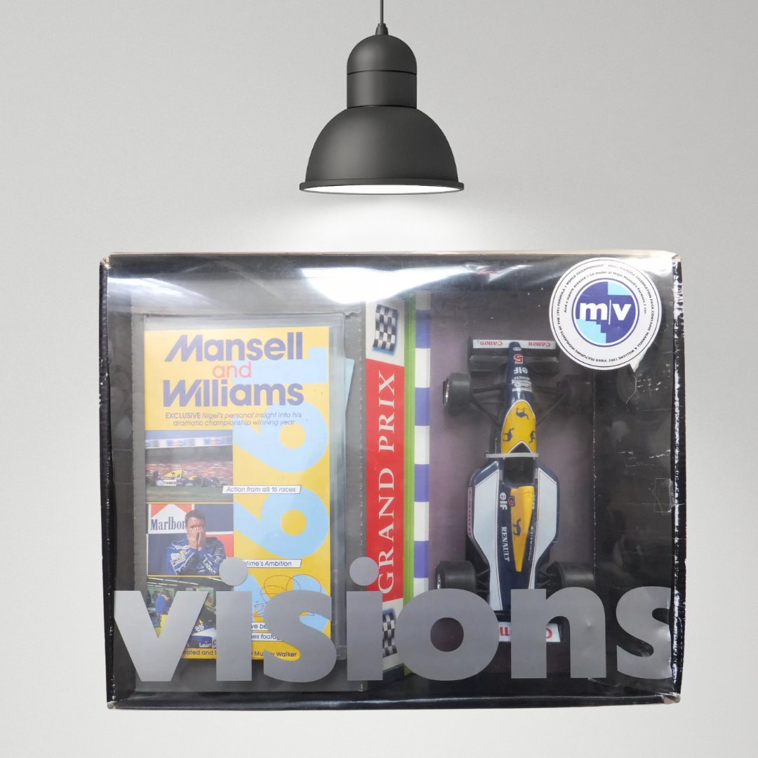 F1 Vintage Nigel Mansell Celebration Pack with Die Cast 1/24 Williams FW14 Car + vhs Video