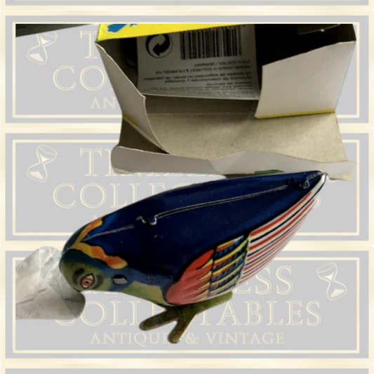 Vintage Tin Wind-Up Toy bird