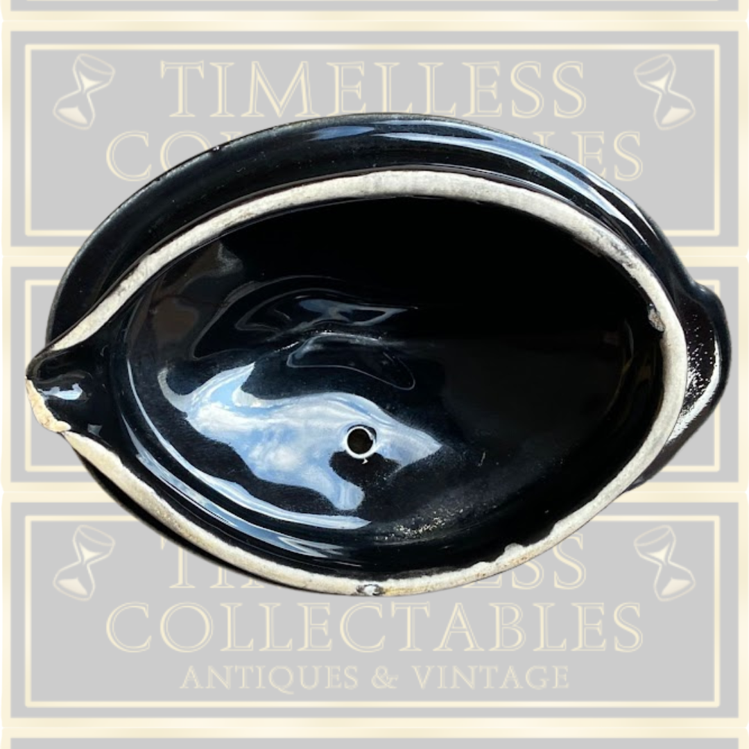 Vintage Art Deco Crown Ducal Black Cat Teapot