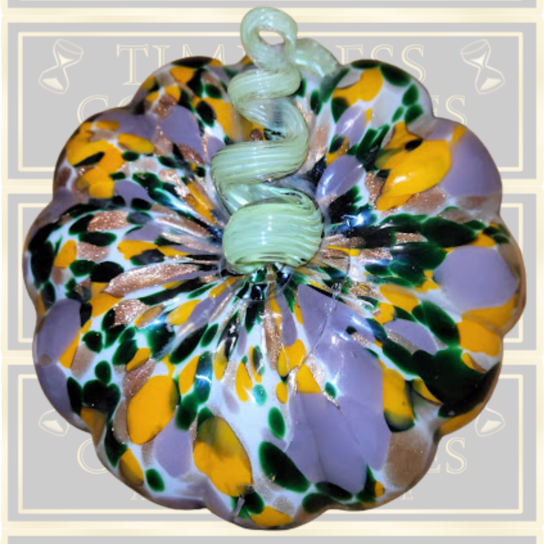 Vintage large Murano Art Glass Pumpkin