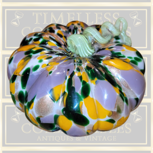 Vintage large Murano Art Glass Pumpkin