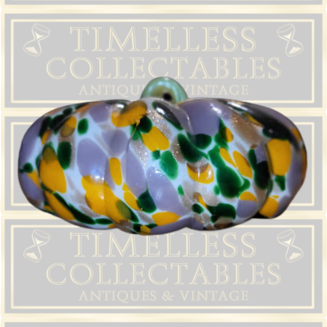 Vintage large Murano Art Glass Pumpkin