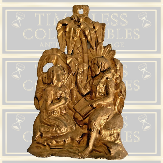Architectural Salvage Girandole Brass Gilt Robinson Crusoe Friday c1850's