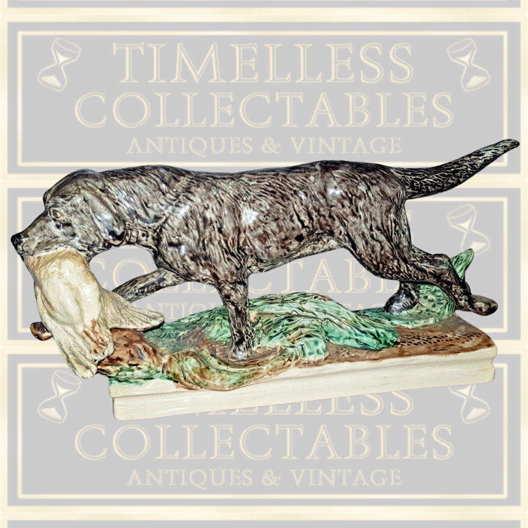 Vintage Signed Gun Dog Figurine