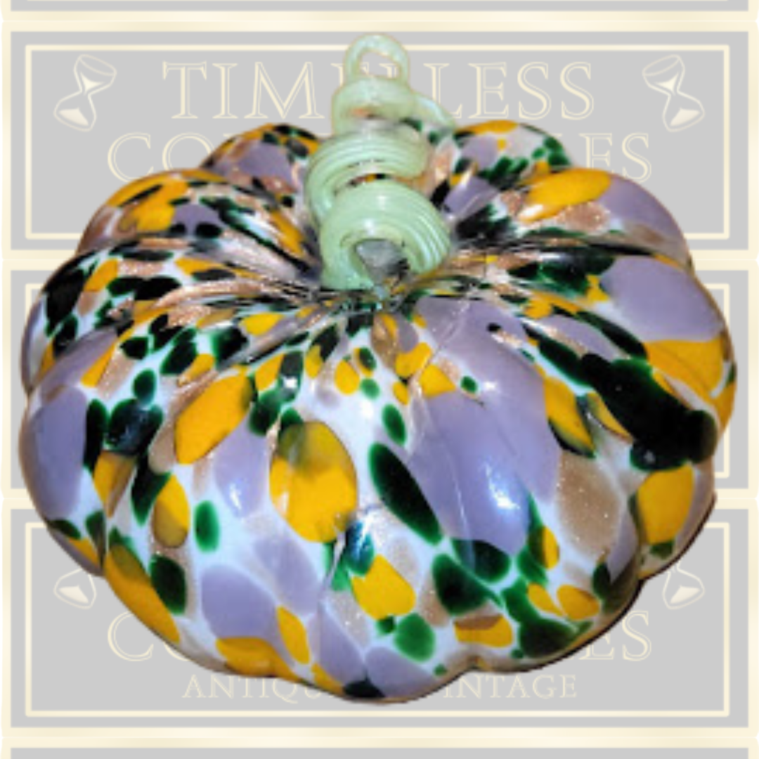 Vintage large Murano Art Glass Pumpkin
