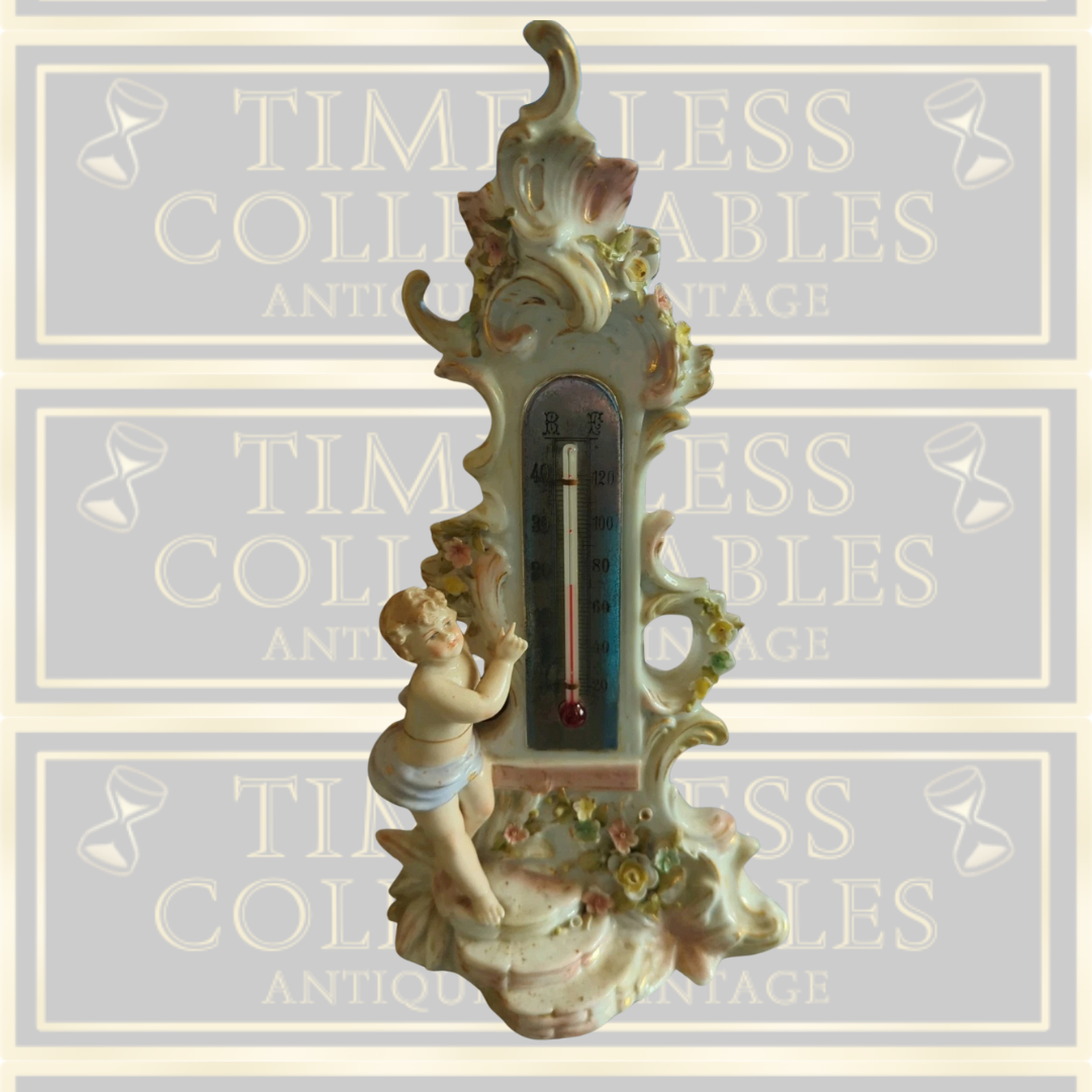 Antique Meissen Porcelain Thermometer