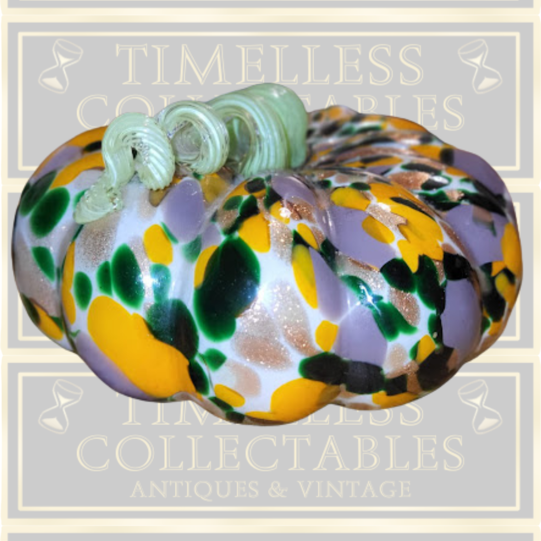 Vintage large Murano Art Glass Pumpkin