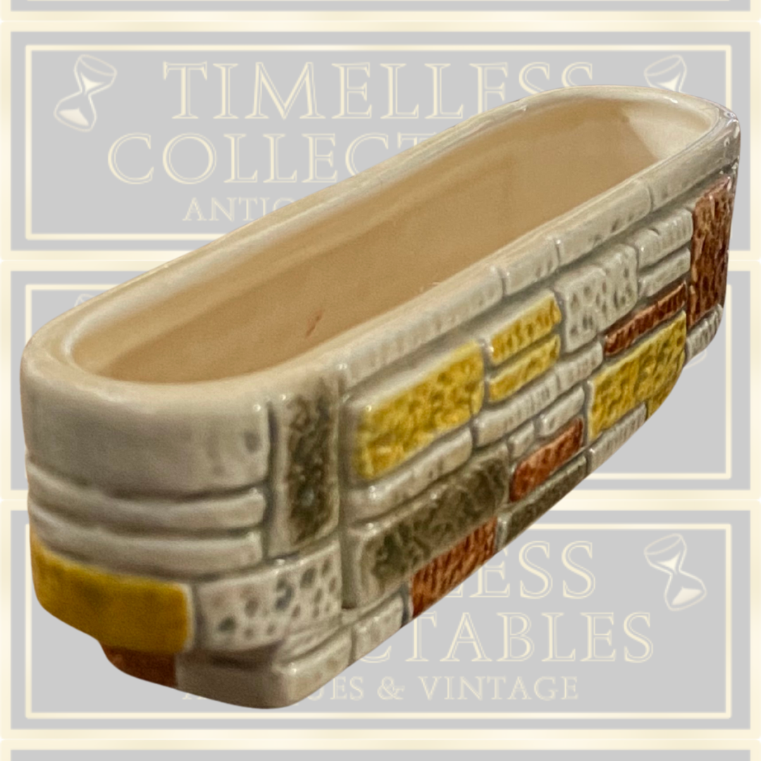 Vintage Sylvac Brickwork Design Posy Vase