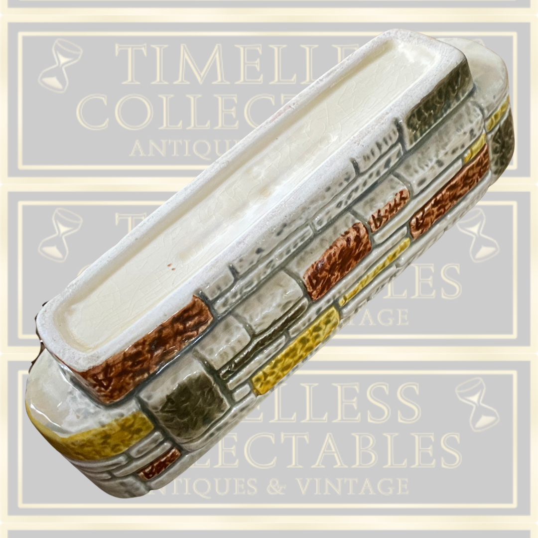 Vintage Sylvac Brickwork Design Posy Vase