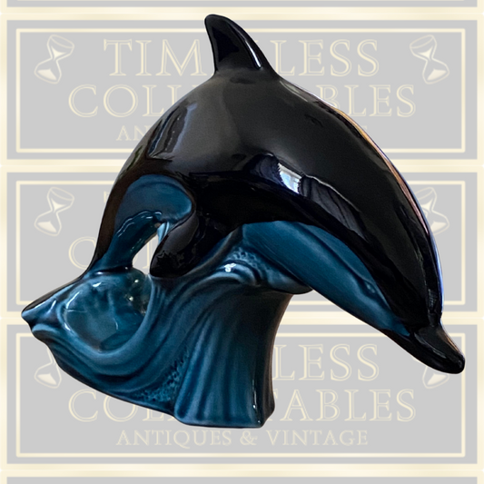 Poole Pottery Blue Leaping Dolphin