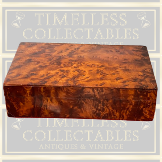 Vintage Wooden Moroccan box handmade Thuya wood
