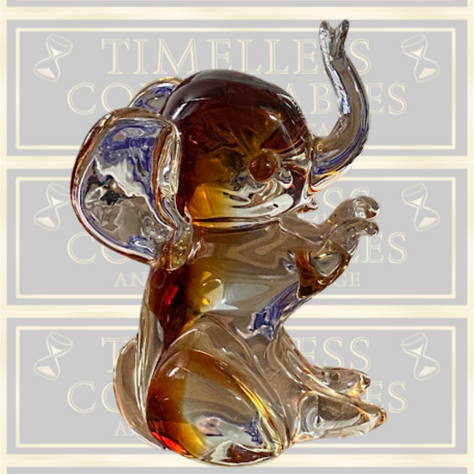 Large 1950s Hand Blown Murano Elephant