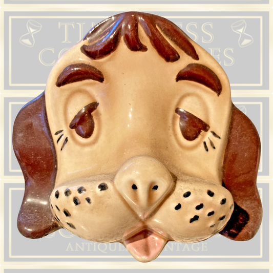 Vintage Ceramic Eye Glasses Holder Puppy Dog