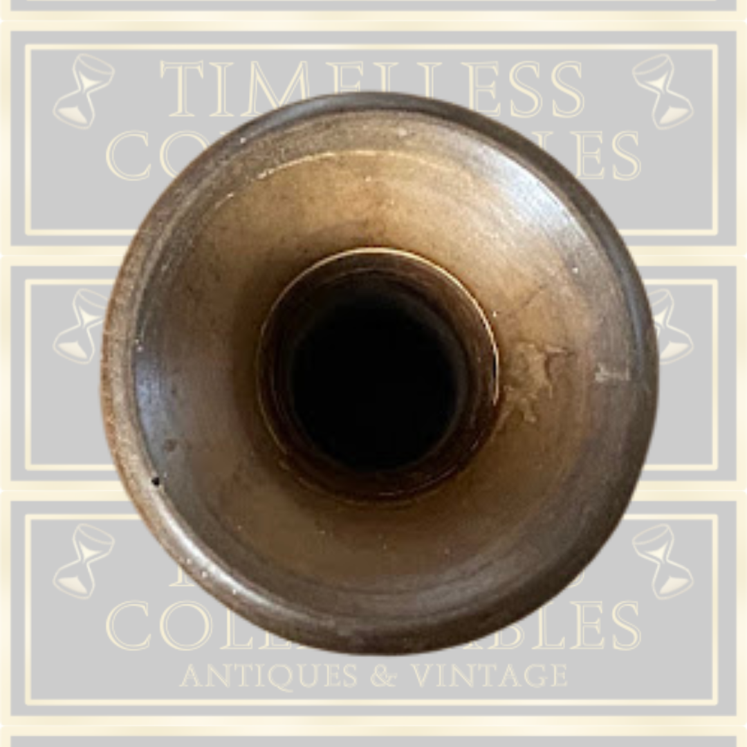 Vintage Handmade Wood Turned Carved Floral Design Vase