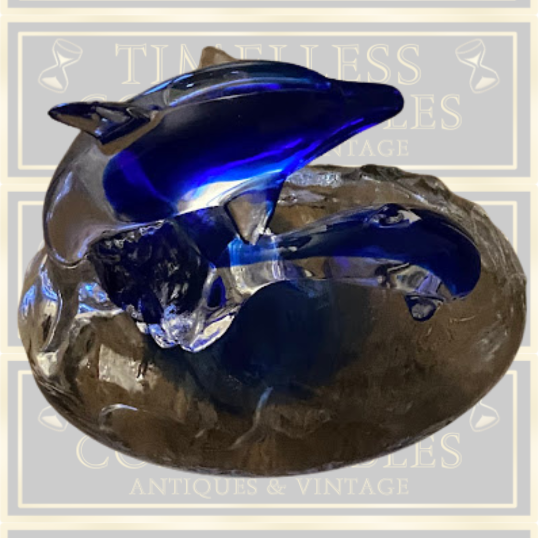 Vintage Cristal d'Arques Dolphin Figurine
