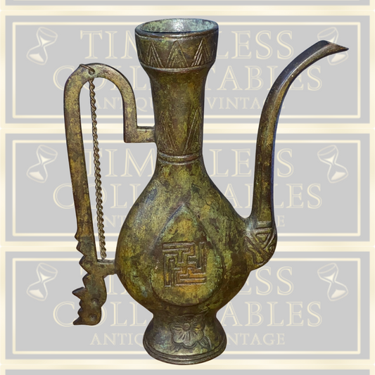 Antique Chinese Bronze Ritual Wine Pitcher