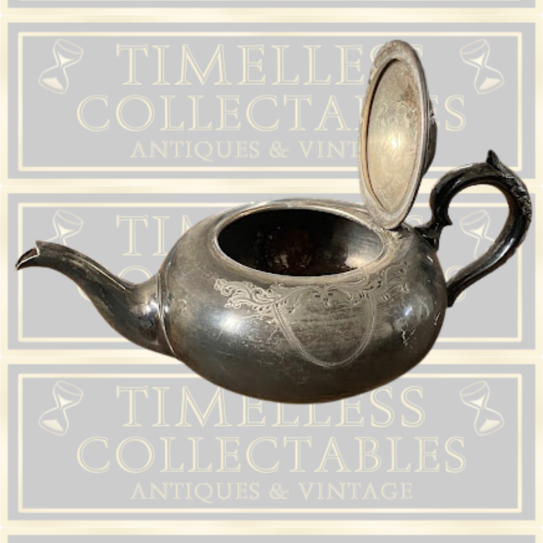 Antique John Turton & Co of Sheffield Silver Plate Victorian Teapot
