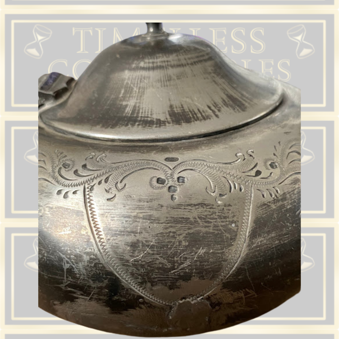 Antique John Turton & Co of Sheffield Silver Plate Victorian Teapot