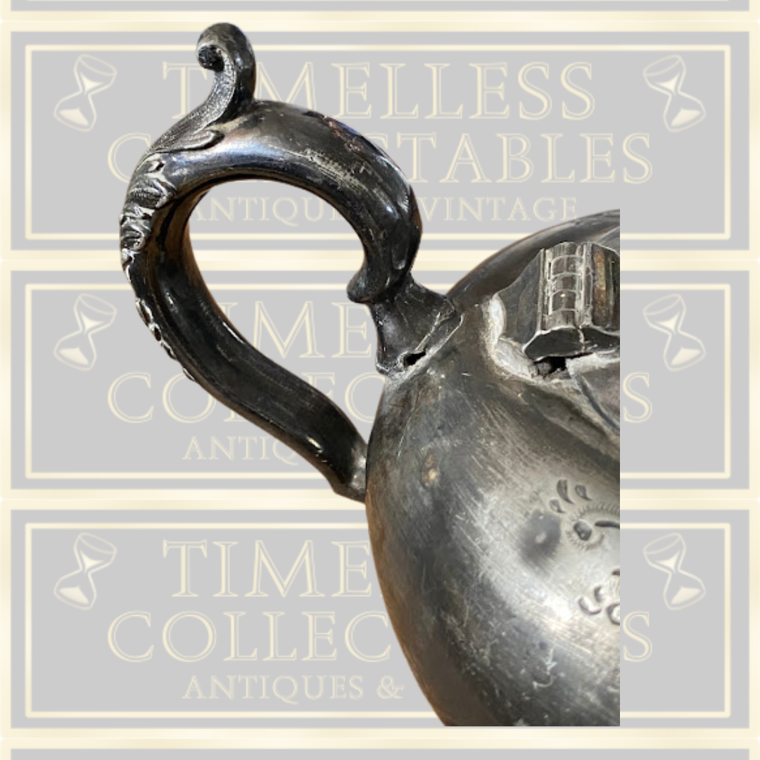 Antique John Turton & Co of Sheffield Silver Plate Victorian Teapot