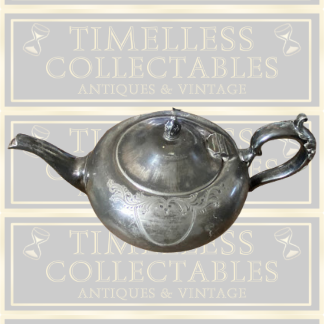 Antique John Turton & Co of Sheffield Silver Plate Victorian Teapot