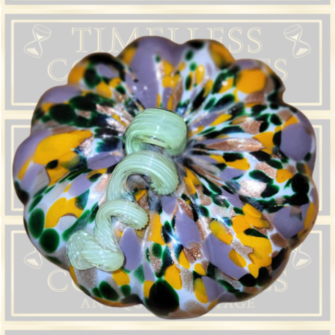 Vintage large Murano Art Glass Pumpkin
