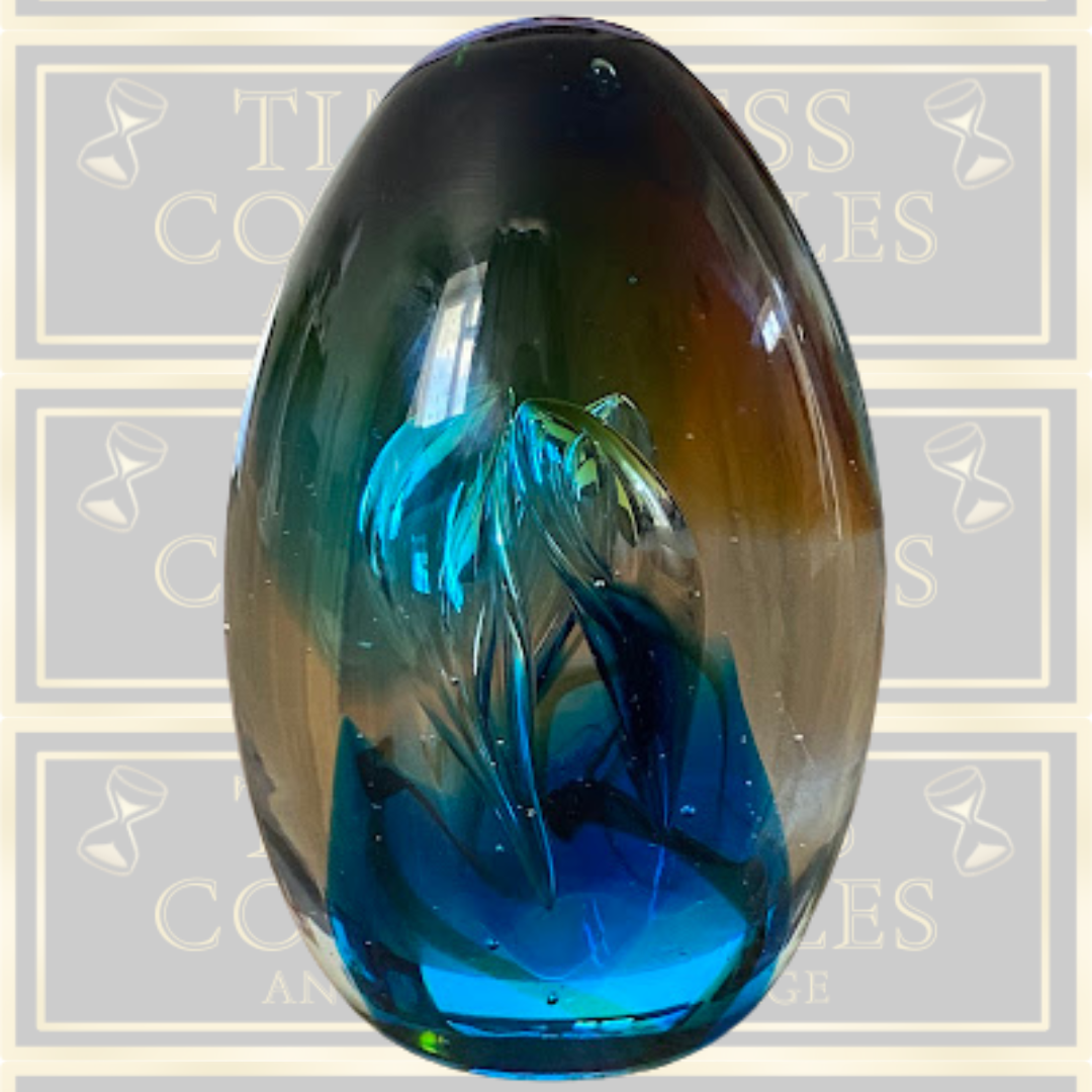 Large Art Glass Teardrop Paperweight