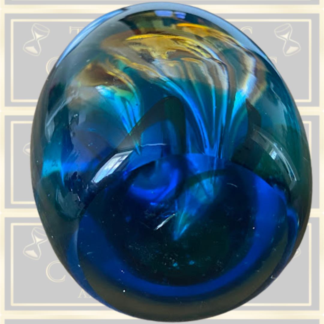 Large Art Glass Teardrop Paperweight