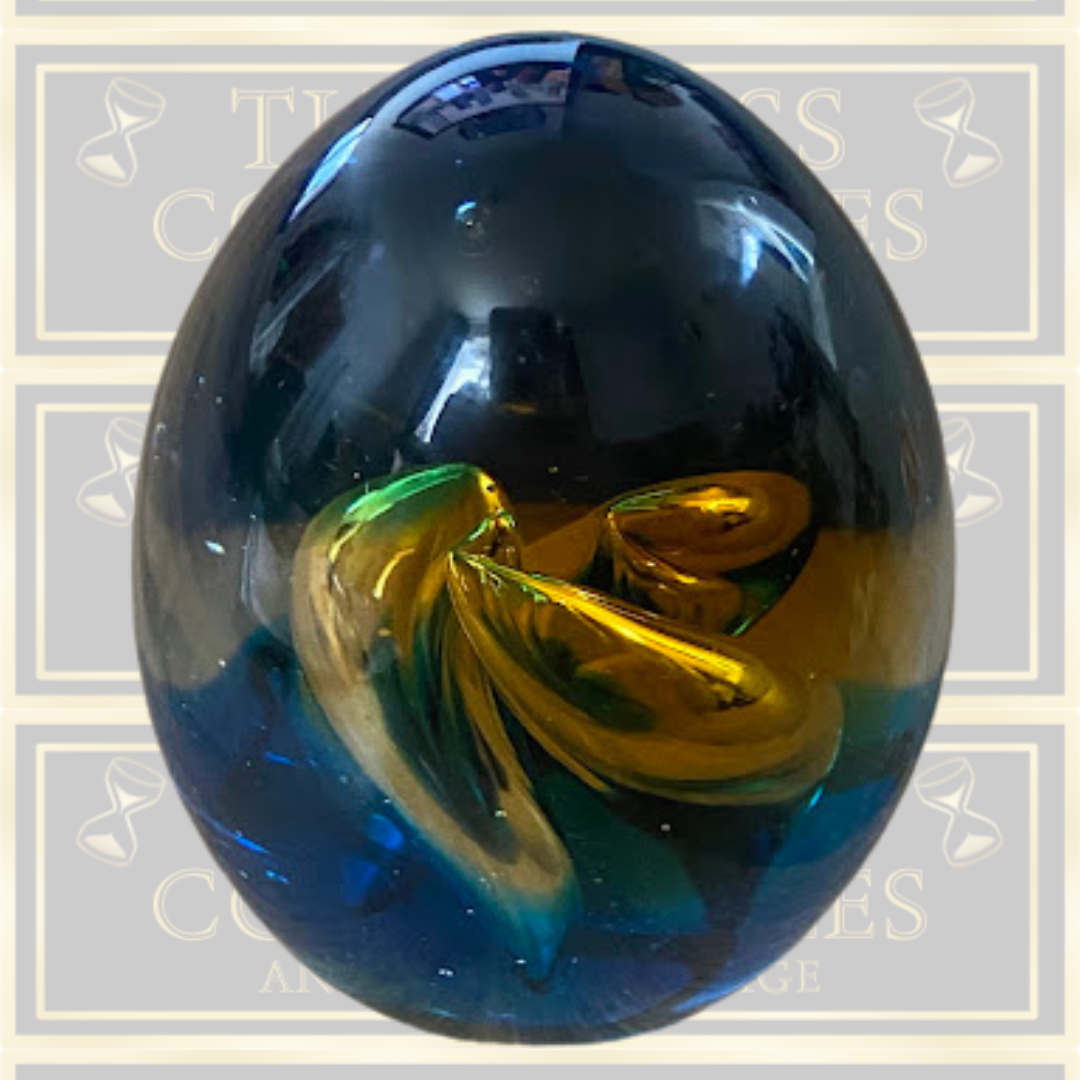 Large Art Glass Teardrop Paperweight