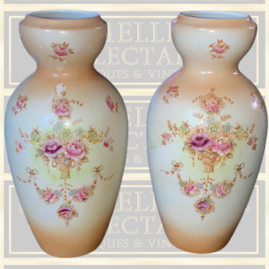 Antique Pair Crown Devon S.Fielding & Co Windsor Pottery