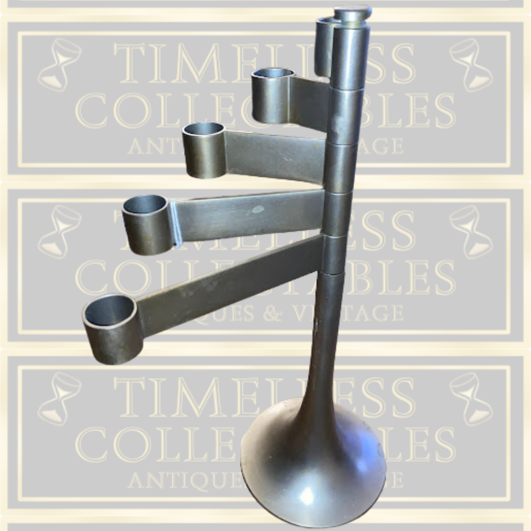 Vintage George Bourgeois Metal Swing Arm 5 Branch Candle Holder