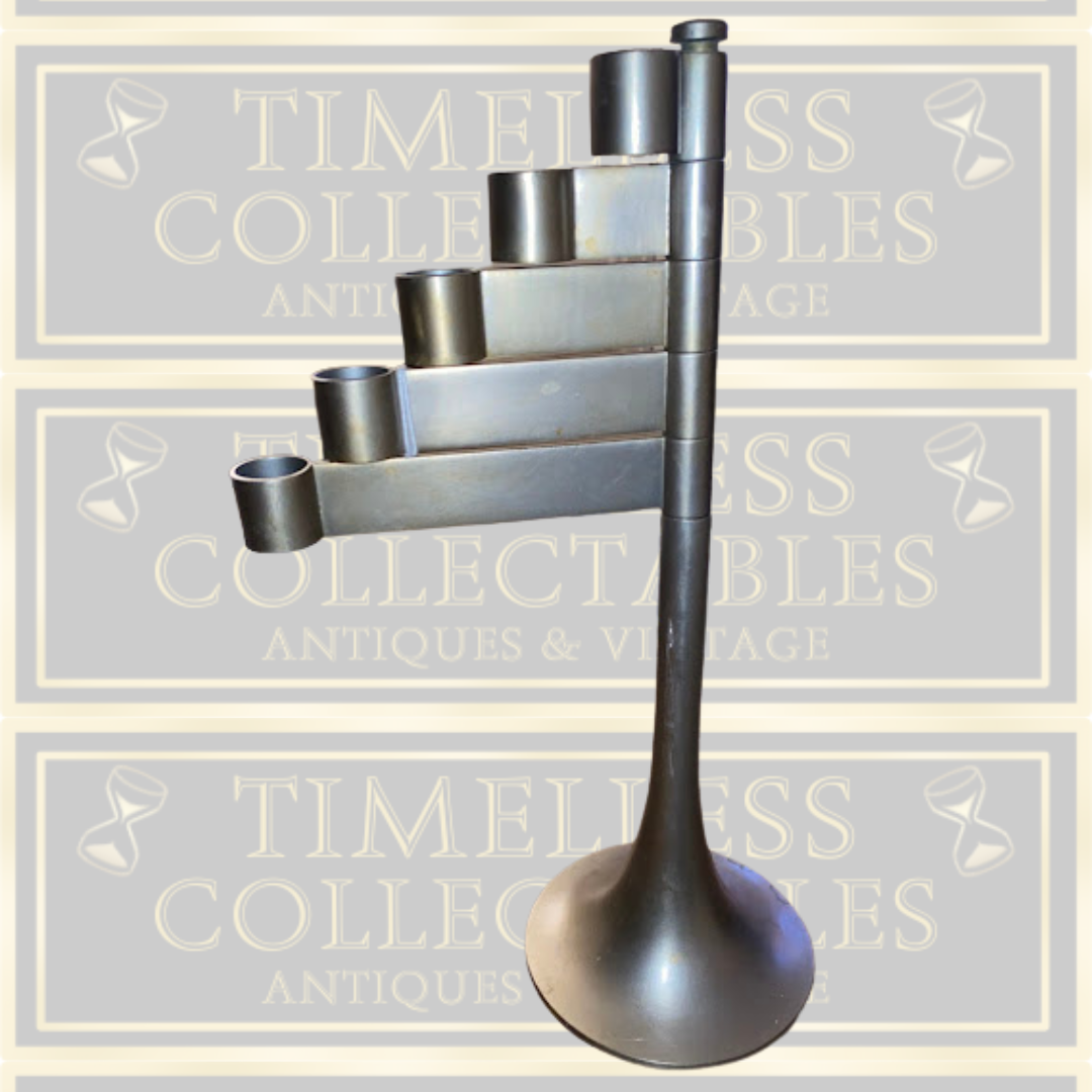 Vintage George Bourgeois Metal Swing Arm 5 Branch Candle Holder