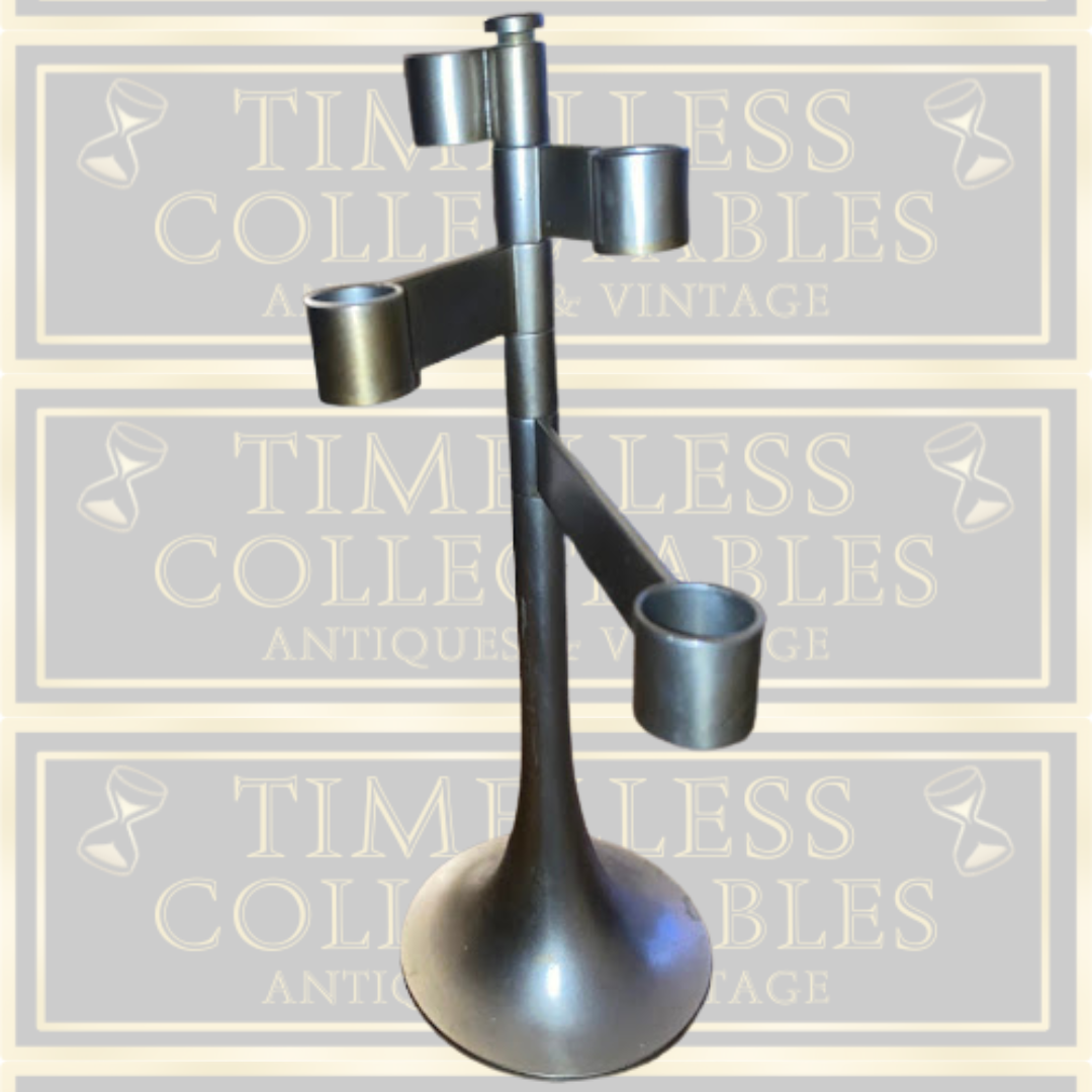 Vintage George Bourgeois Metal Swing Arm 5 Branch Candle Holder