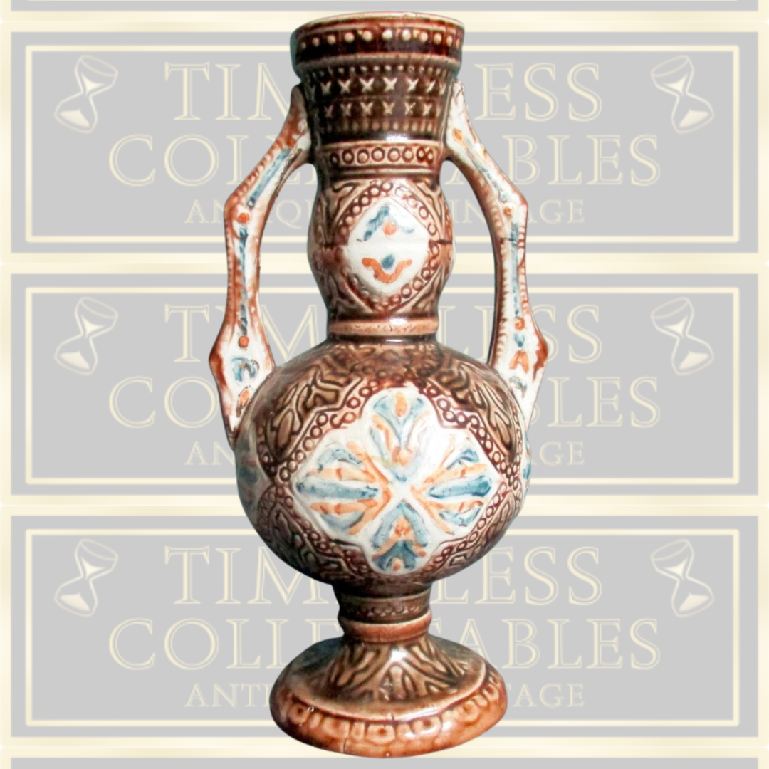 Antique Majolica Alhambrian Pottery Vase
