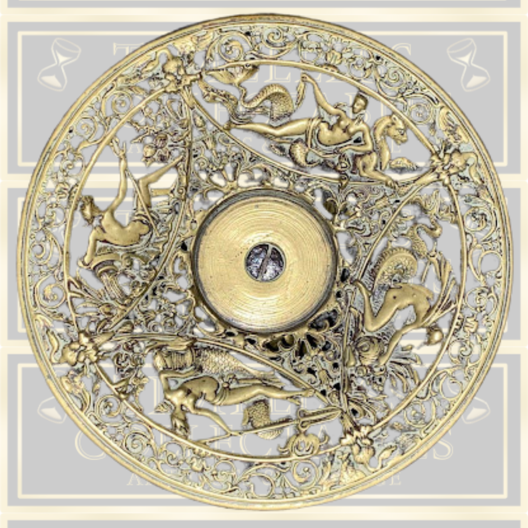 Antique Ornate Brass Tazza Centerpiece